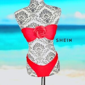 🆕️ SHEIN Red Rose Bikini - Small